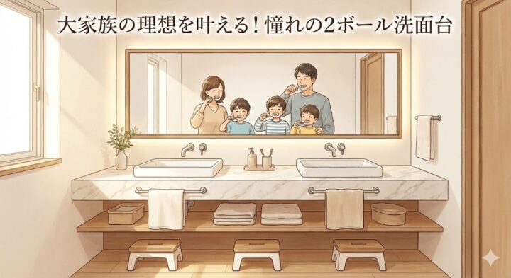 「２ボール洗面」は贅沢品？大家族の朝を救う、ホテルライクな理想の洗面台を予算内で実現する裏ワザ✨