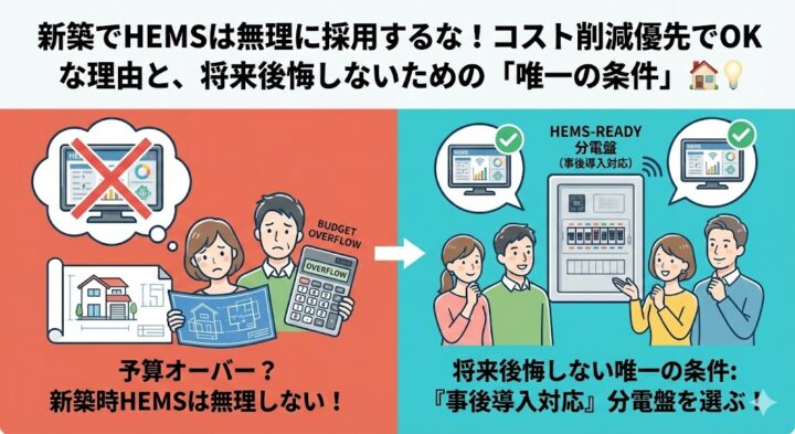 新築でHEMSは無理に採用するな！コスト削減優先でOKな理由と、将来後悔しないための「唯一の条件」🏠💡