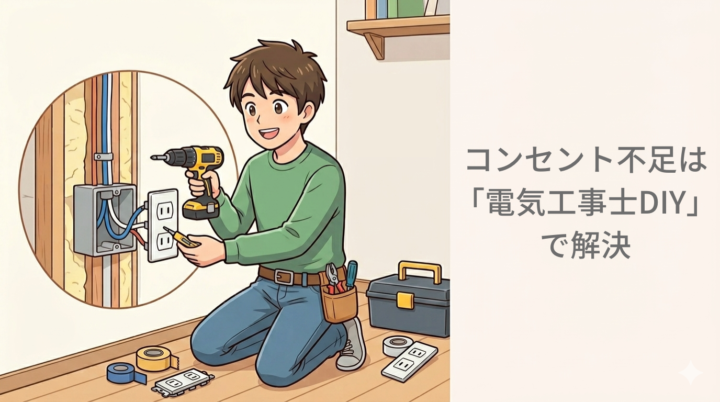 【新築後悔】コンセント不足は「電気工事士DIY」で解決|多すぎるくらいが丁度いい配置のコツ