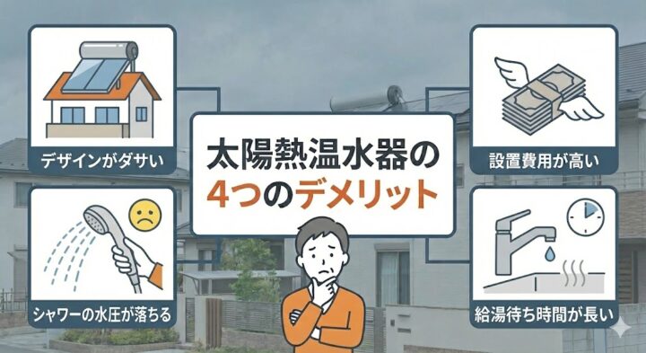 太陽熱温水器の４つのデメリット