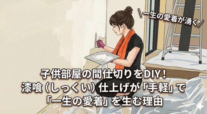 子供部屋の間仕切りをDIY！漆喰（しっくい）仕上げが「手軽」で「一生の愛着」を生む理由