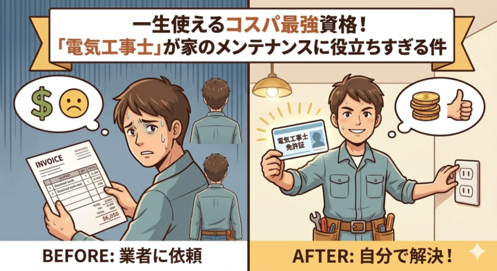 一生使えるコスパ最強資格！「電気工事士」が家のメンテナンスに役立ちすぎる件