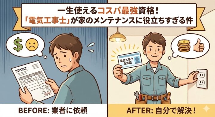 一生使えるコスパ最強資格!「電気工事士」が家のメンテナンスに役立ちすぎる件