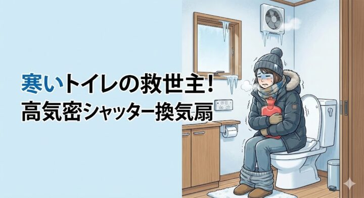 【トイレが寒い原因は換気扇!】2万円でできる「高気密シャッター化」で冷気を遮断する方法