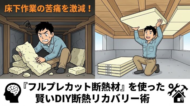床下作業の苦痛を激減！「フルプレカット断熱材」を使った賢いDIY断熱リカバリー術