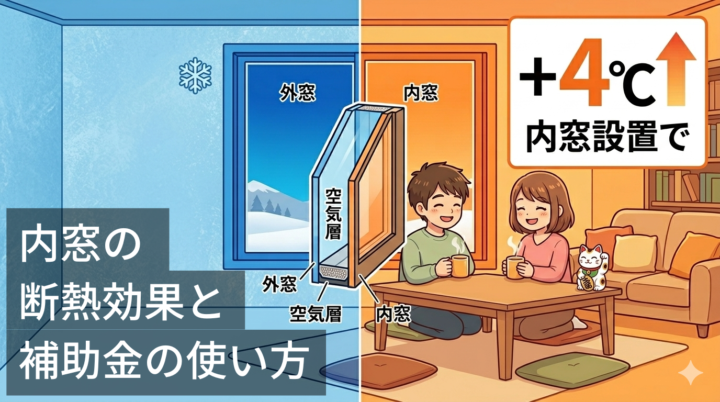 内窓で窓際+4℃は本当だった|新築8年目の施主が実測した断熱効果と補助金の使い方【2026】