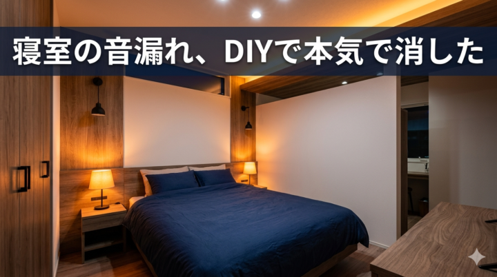夫婦の夜が気まずい新築の壁。寝室の音漏れを"本気で"消した後付け防音DIY全記録