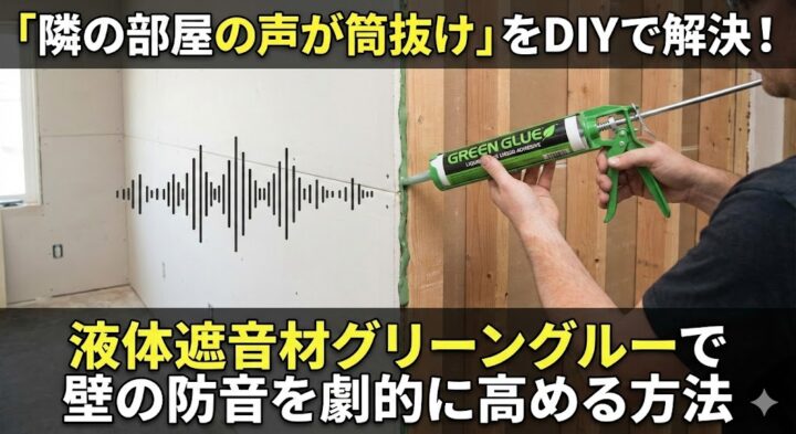 家の壁の薄さを液体遮音材のグリーングルーを使って本格防音リカバリー