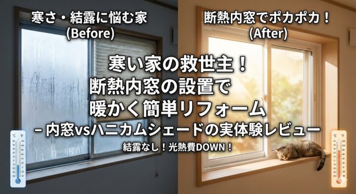 寒い家の救世主!断熱内窓の設置で暖かく簡単リフォーム - 内窓vsハニカムシェードの実体験レビュー