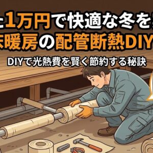 たった1万円で快適な冬を実現！温水床暖房の配管断熱DIYガイド