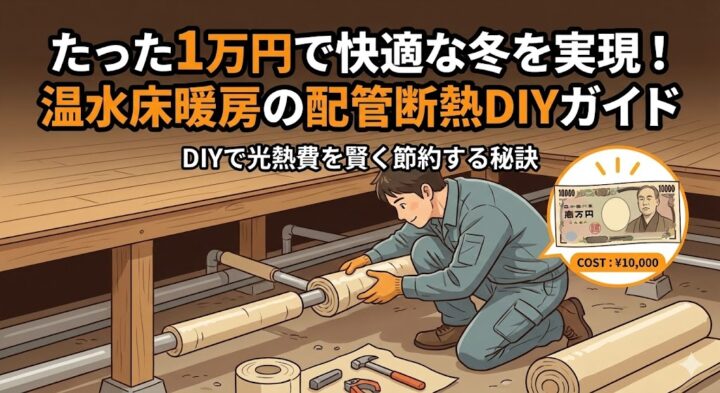 たった1万円で快適な冬を実現！温水床暖房の配管断熱DIYガイド