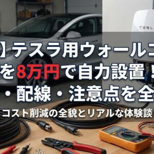 将来の電気自動車に備える、外部への空配管を作成
