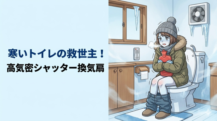 【トイレが寒い原因は換気扇！】2万円でできる「高気密シャッター化」で冷気を遮断する方法