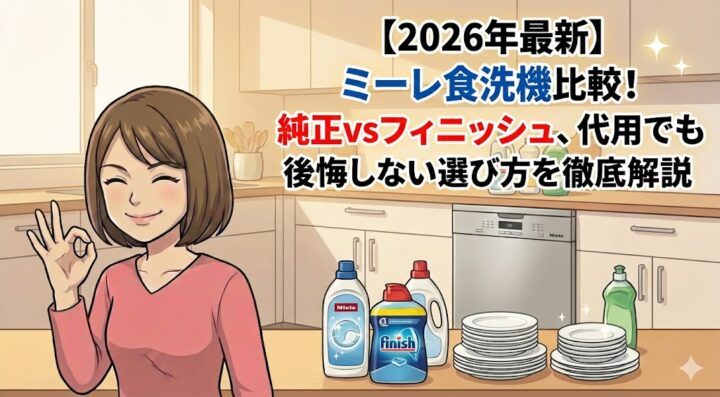 【2026年最新】ミーレ食洗機のおすすめ洗剤比較！純正vsフィニッシュ、代用でも後悔しない選び方を徹底解説