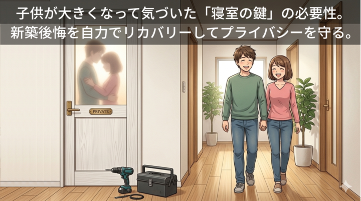 子供が大きくなって気づいた「寝室の鍵」の必要性。新築後悔を自力でリカバリーしてプライバシーを守る 🚪👨‍👩‍👧‍👦
