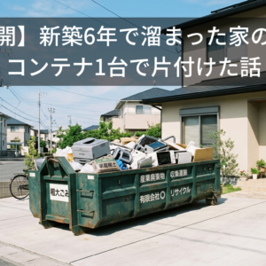 【費用公開】新築6年で溜まった家のゴミを、コンテナ1台で片付けた話