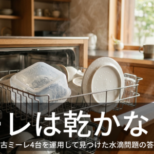 ミーレ食洗機は乾かない？中古4台を使い倒してわかった水滴の本当の原因と対策