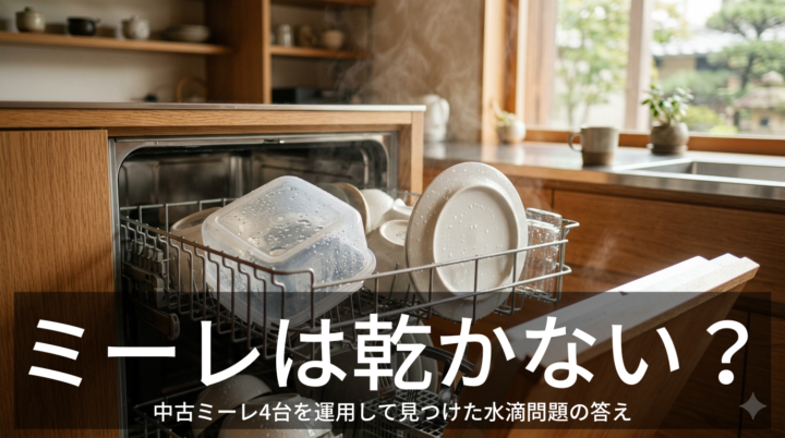 ミーレ食洗機は乾かない？中古4台を使い倒してわかった水滴の本当の原因と対策