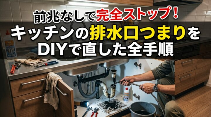 前兆なしで完全ストップ！キッチンの排水口つまりをDIYで直した全手順（クリナップ編）